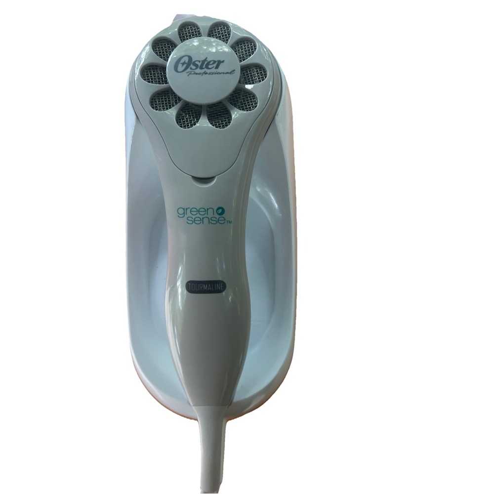 Oster Professional Wall Mounted Hair Dryer 076932 White Green Sense Rare HFT C43